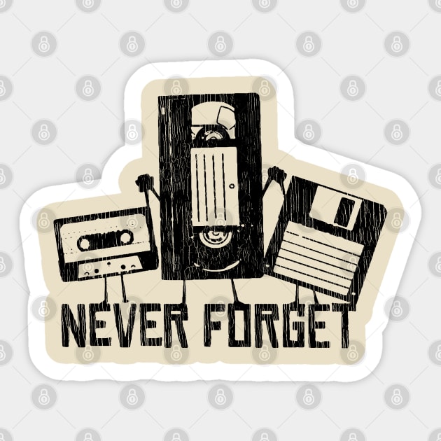 Never Forget 90s Vintage Sticker by citkamt